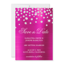 Large Diamond Confetti Pink Fuchsia Ombre Foil