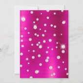Large Diamond Confetti Pink Fuchsia Ombre Foil Save The Date (Rückseite)