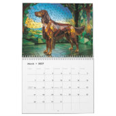 Large Dog Glass Calendar Kalender (Mär 2027)