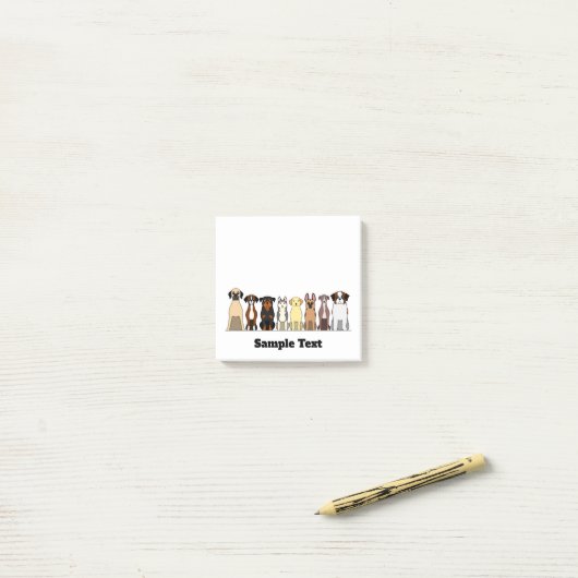 large dogs border postit post-it klebezettel (Auf Schreibtisch)