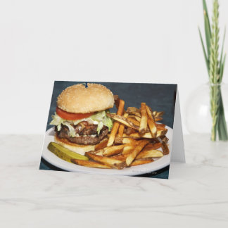 large double half pound burger fries and cola karte