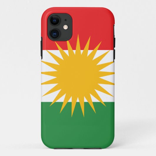 LARGE DRINT Kurdistan Flag Case-Mate iPhone Hülle (Rückseite)