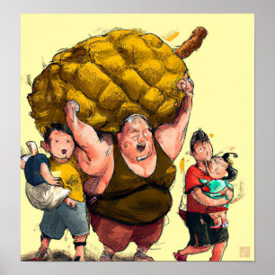 Large Durian - Canvas Art Print Poster
