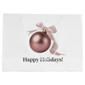 LARGE DUSTY ROSE HOLIDAY GIFT BAG GROßE GESCHENKTÜTE (Rückseite)