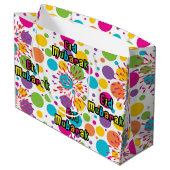 Large Eid Mubarak Gift Bag Große Geschenktüte (Rückseite Schrägansicht)