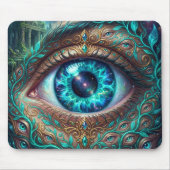 Large Electric Blue Eye In Fantasy Scene Mousepad (Vorne)