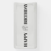 Large Elephant Happy Birthday Banner (Vertikal)