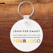 Large Employee Name Badge Custom Logo Staff Schlüsselanhänger (Vorderseite)