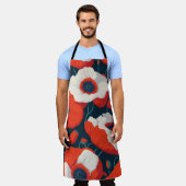 Large Floral Apron Schürze (Getragen)