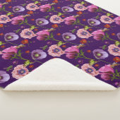 Large floral blanket sherpadecke (3/4)