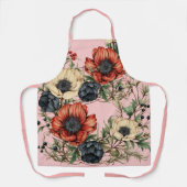 Large Florals Rich Rust, Deep Purple, Cream Schürze (Vorderseite)