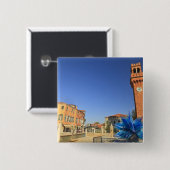 Large Glass Statue and Bell Tower, Italy Button (Vorne & Hinten)