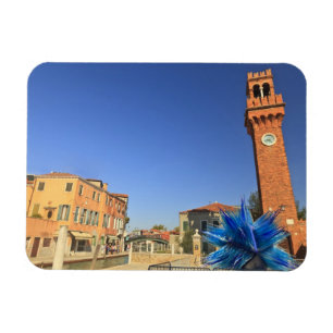 Large Glass Statue and Bell Tower, Italy Magnet