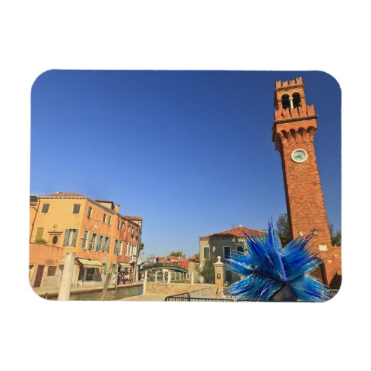 Large Glass Statue and Bell Tower, Italy Magnet (Horizontal)