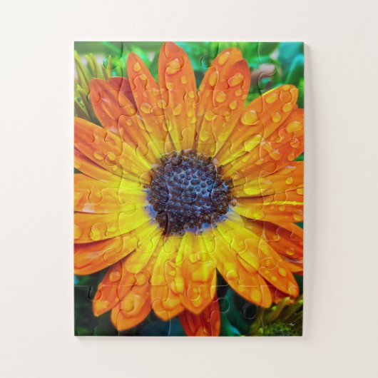Large Golden Flower Close Up Puzzle (Vertikal)