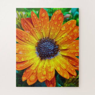 Large Golden Flower Close Up Puzzle