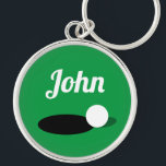 Large golf ball keychain gift for golfer friends schlüsselanhänger<br><div class="desc">Large golf ball keychain gift for golfer friends. Personalized round button key chain with name and putting hole drawing. Custom golfing present for men,  women and kids. Sports Birthday presents for him and her. Also great for retirement or Father's day.</div>