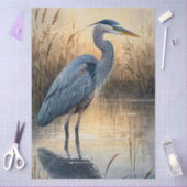 Large Great Blue Heron Decoupage Seidenpapier (Basteln)