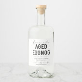 Large Homemade Aged Eggnog Bottle Label Alkoholflaschenetikett (Vorderseite)