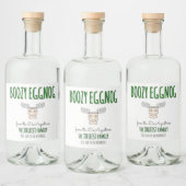 Large Homemade Boozy Eggnog Bottle Label Alkoholflaschenetikett (Flaschen)