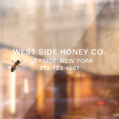 LARGE HONEY BUSINESS VINYL WINDOW CLING with Bee Fensteraufkleber (Blatt 2)