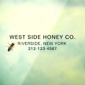 LARGE HONEY BUSINESS VINYL WINDOW CLING with Bee Fensteraufkleber (Blatt 3)
