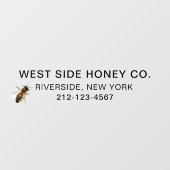 LARGE HONEY BUSINESS VINYL WINDOW CLING with Bee Fensteraufkleber (Blatt)
