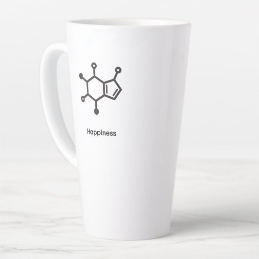 Large Latte Mug - Caffeine = Happiness Milchtasse (Linke Ecke)