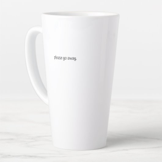 Large Latte Mug - Please Go Away. Milchtasse (Linke Ecke)
