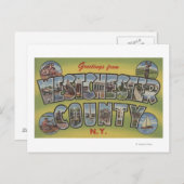 Large Letter Scenes - Westchester Landkreis, NY Postkarte (Vorne/Hinten)