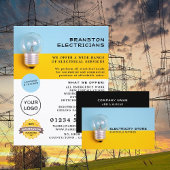 Large Lightbulb Electrician Advertising Flyer