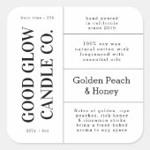 Large Logo Candle Jar Product Label Stickers (Vorderseite)