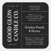 Large Logo Candle Jar Product Label Stickers (Vorderseite)