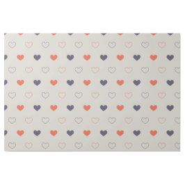 Large - Lovely hearts / orange cream dark Galerieleinwand
