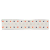 Large - Lovely hearts / orange cream dark Kurzer Tischläufer (Horizontal)