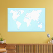 Large map of the world leinwanddruck (Insitu (Wohnzimmer))