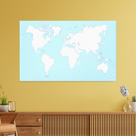 Large map of the world leinwanddruck (Insitu (Wohnzimmer))