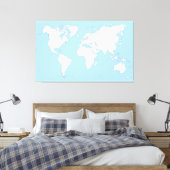 Large map of the world leinwanddruck (Insitu (Schlafzimmer))