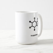 Large Mug - Caffeine = Happiness Kaffeetasse (VorderseiteRechts)