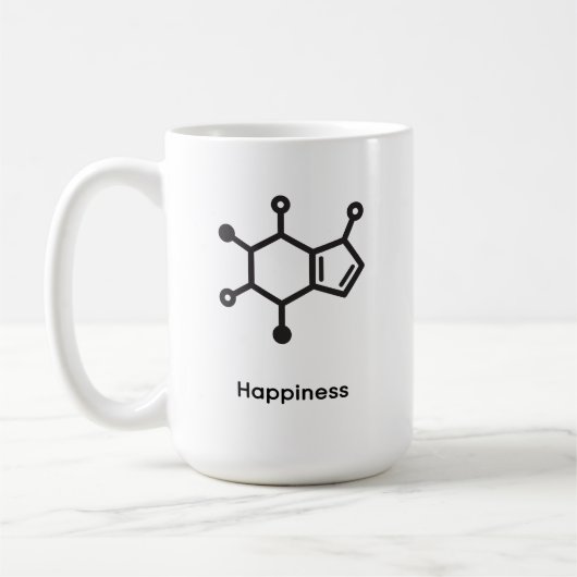 Large Mug - Caffeine = Happiness Kaffeetasse (Links)