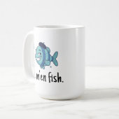 Large Mug - Je m'en fish Kaffeetasse (Vorderseite Links)