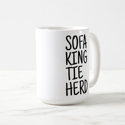 Large Mug - Sofa King Tie Herd Kaffeetasse (VorderseiteRechts)