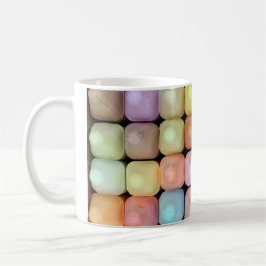 Large multi-colored chalk pattern on mug kaffeetasse