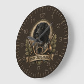  Large Munsterlander (logo)  Große Wanduhr (Winkel)