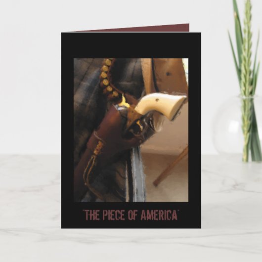 Large Notecard with pistol and holster Karte (Vorderseite)