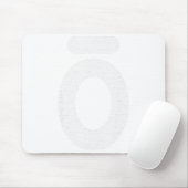 Large O Essential Oil White Words Mousepad (Mit Mouse)