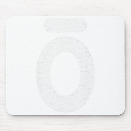 Large O Essential Oil White Words Mousepad (Vorne)