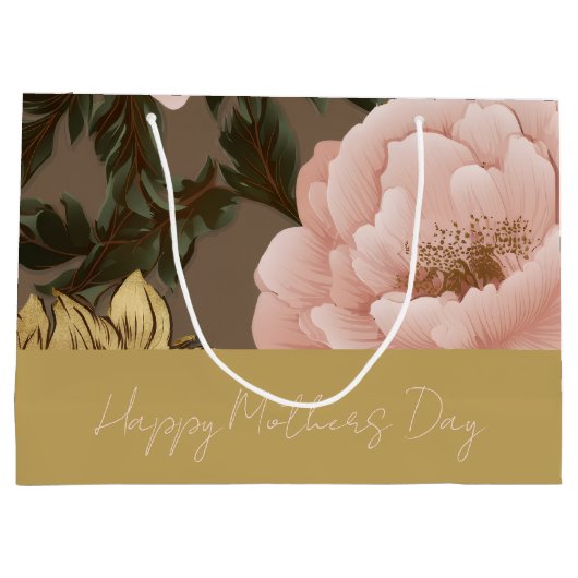 Large Oversized Floral Große Geschenktüte (Rückseite)