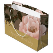 Large Oversized Floral Große Geschenktüte (Rückseite Schrägansicht)