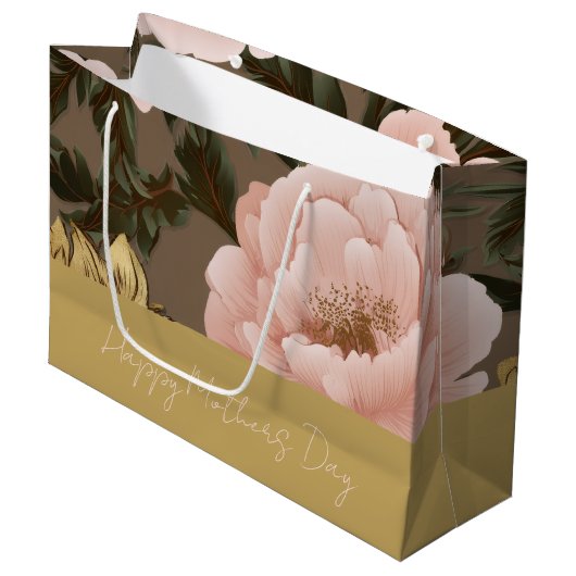 Large Oversized Floral Große Geschenktüte (Vorderseite Schrägansicht)